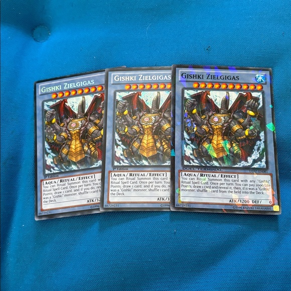 Yugioh Other - Yugioh Card Gishki Zielgigas Water Type Monster Duel Terminal Shiny 1996 NWOTS
